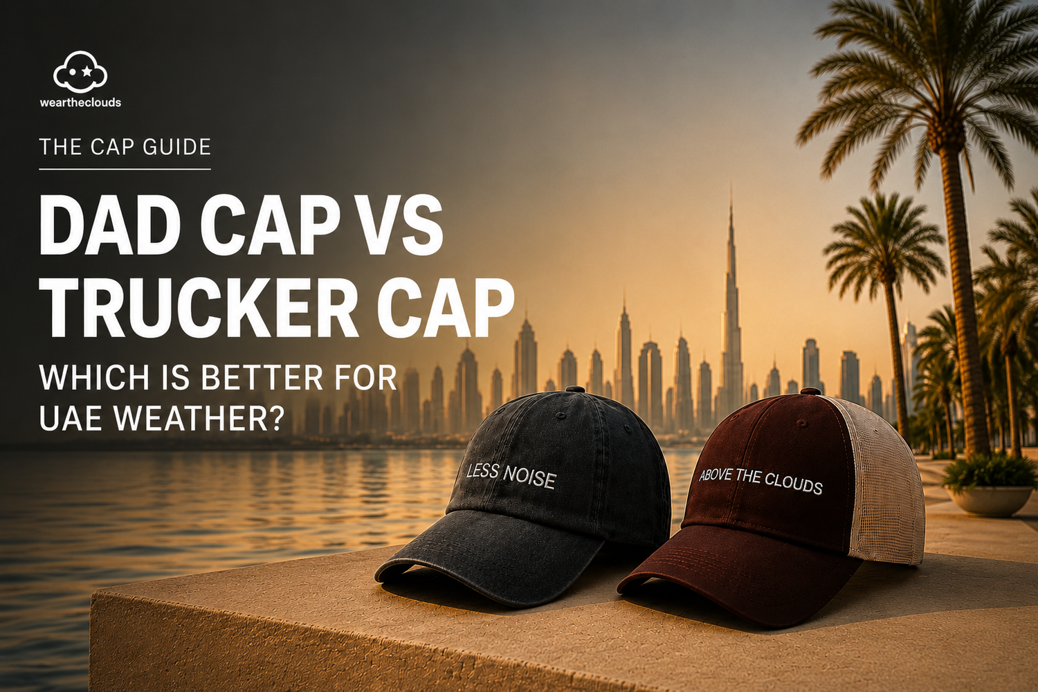 Dad cap and trucker cap comparison for UAE weather