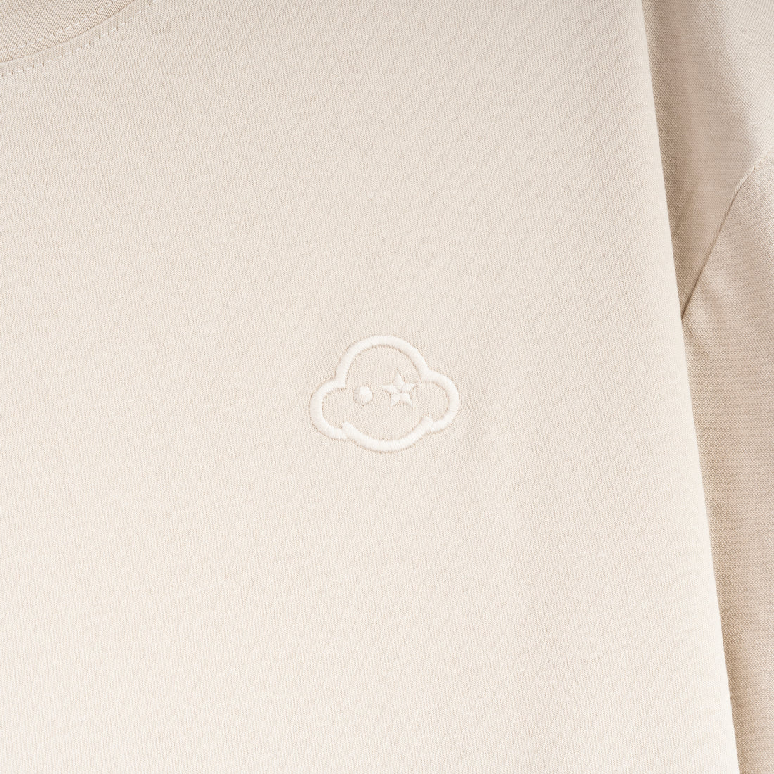 soft beige cotton relaxed fit t-shirt