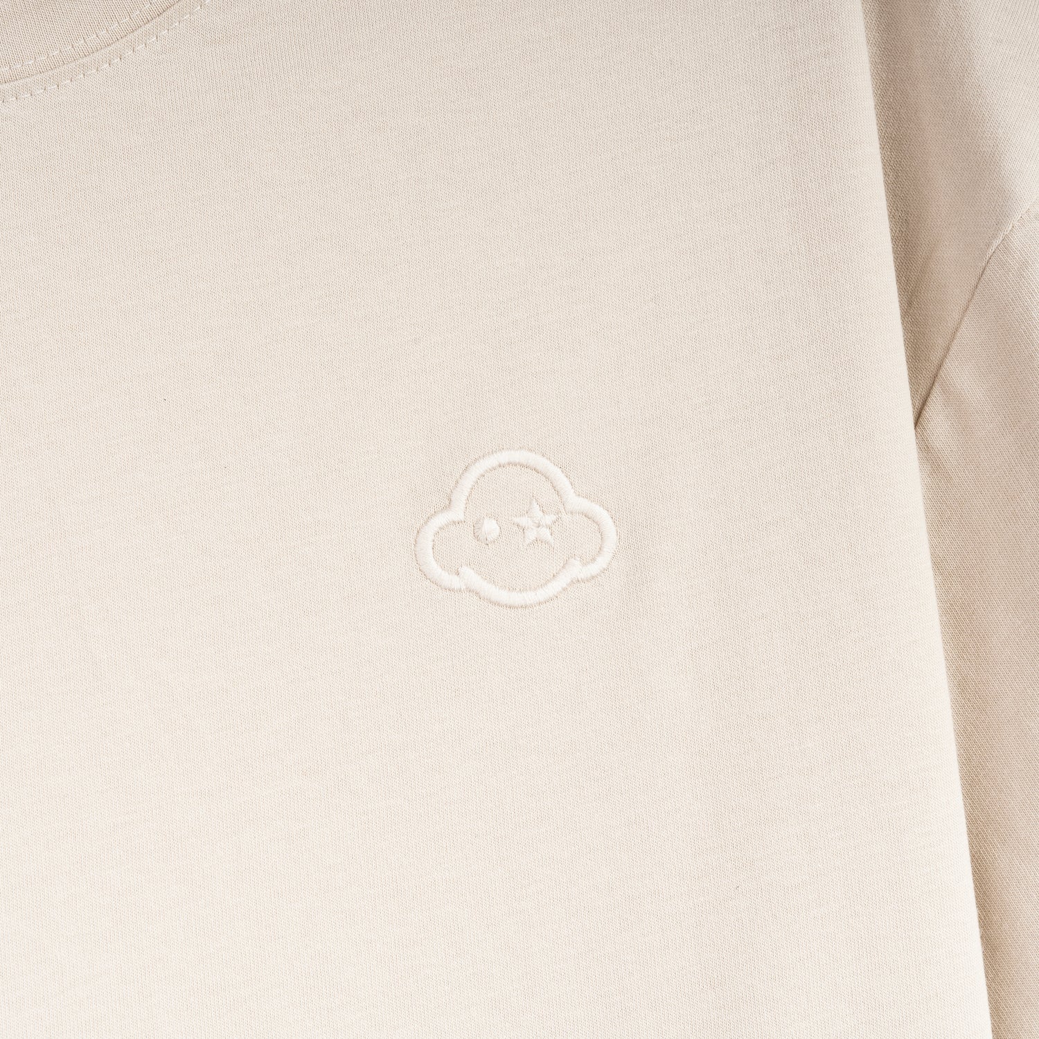 soft beige cotton relaxed fit t-shirt