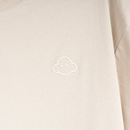 soft beige cotton relaxed fit t-shirt