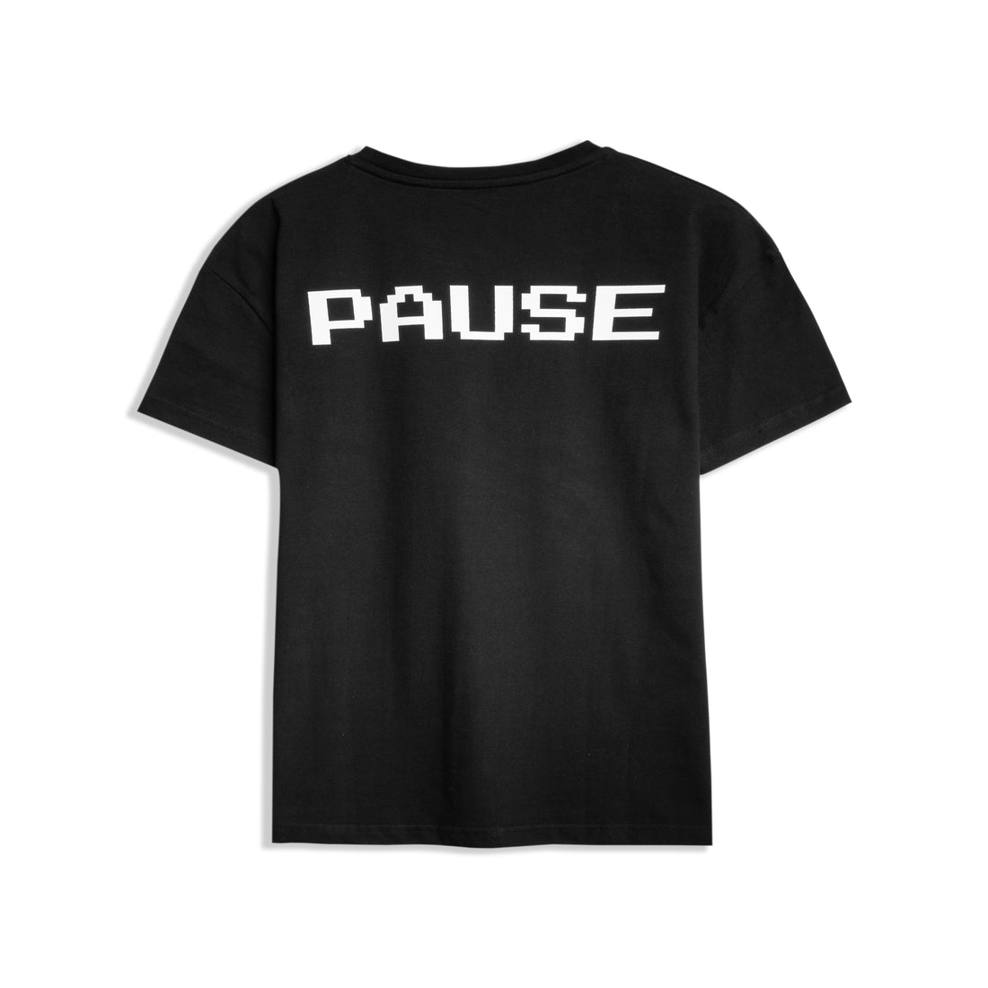 back graphic cotton relaxed fit t-shirt “Pause”
