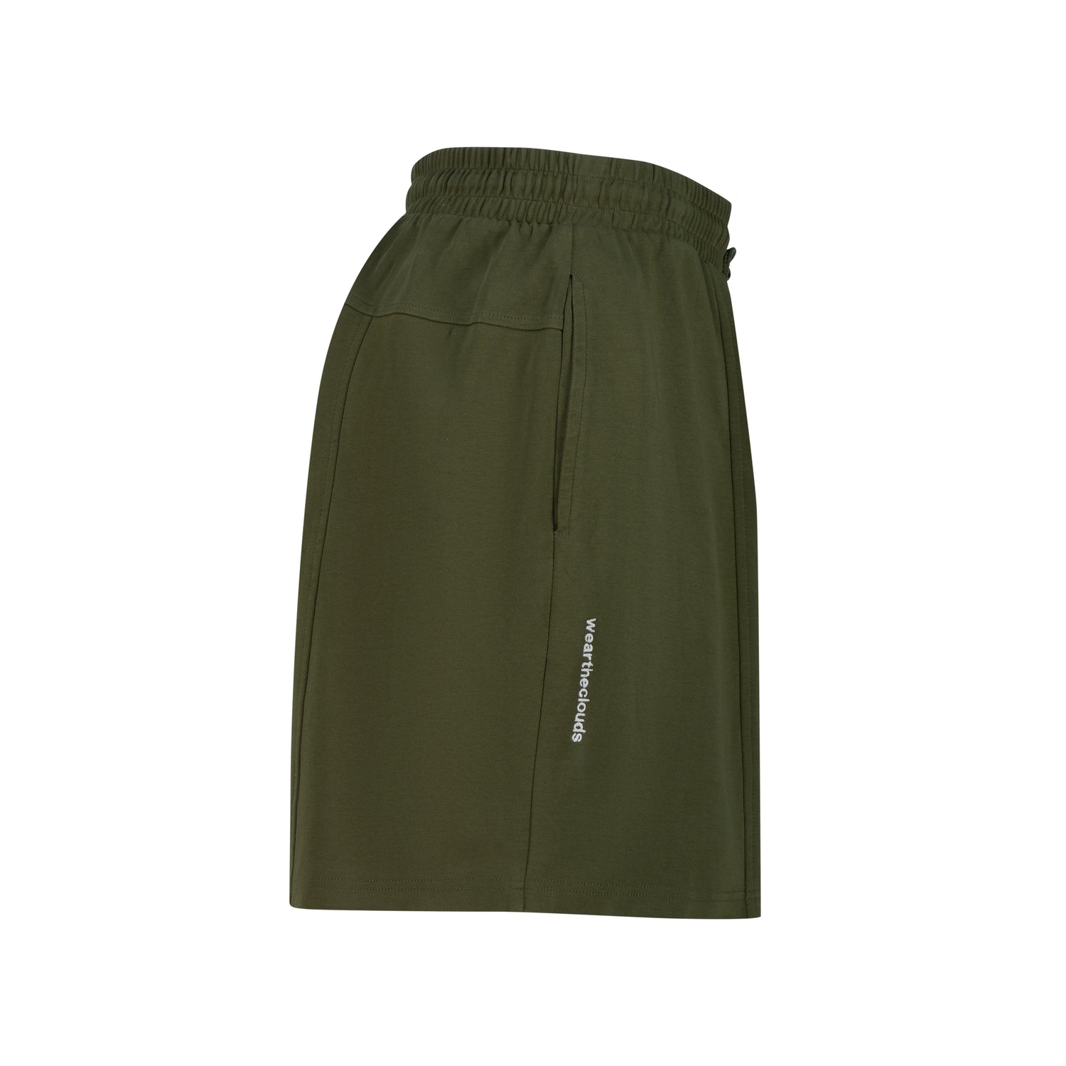 olive green loungewear shorts