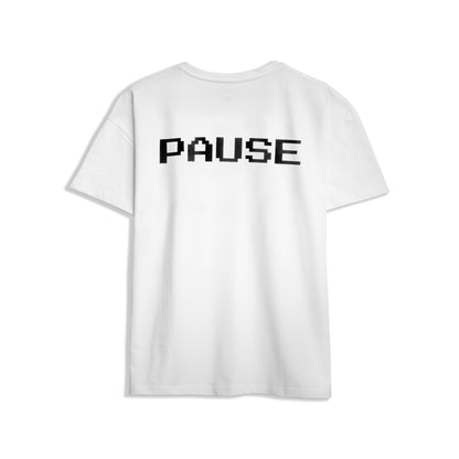 back graphic cotton relaxed fit t-shirt “Pause”
