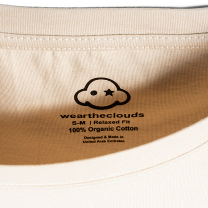 soft beige cotton relaxed fit t-shirt