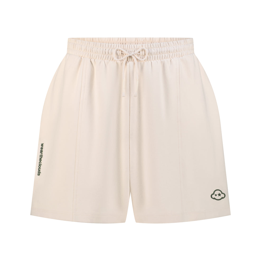 creamy beige cotton loungewear shorts