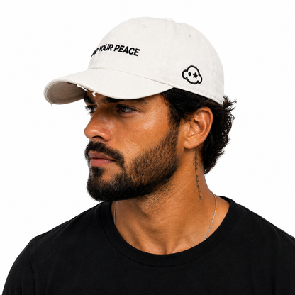 Find Your Peace | White Vintage Dad Cap - LIMITED