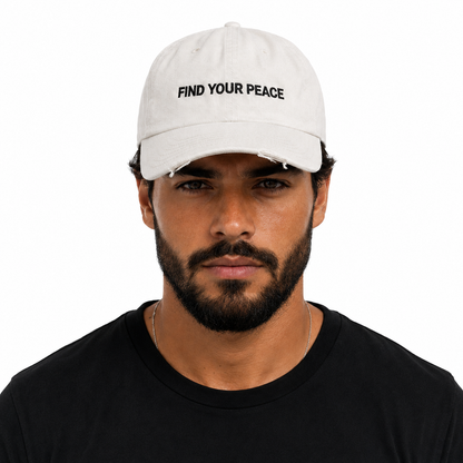 Find Your Peace | White Vintage Dad Cap - LIMITED