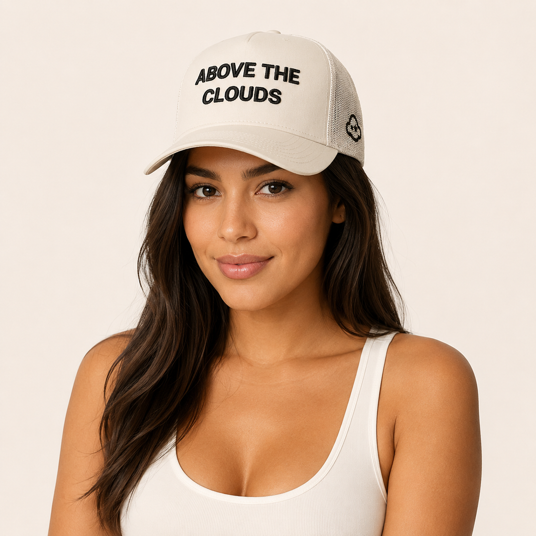 Above The Clouds | White Trucker Cap