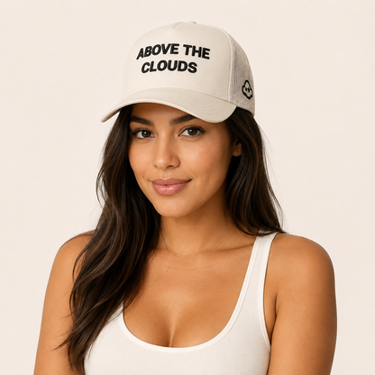Above The Clouds | White Trucker Cap