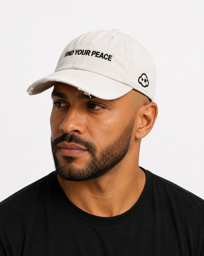 Find Your Peace | White Vintage Dad Cap - LIMITED