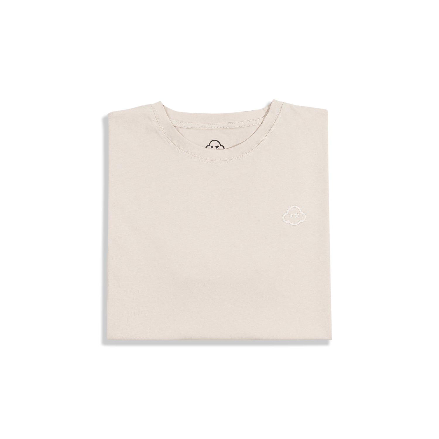 soft beige cotton relaxed fit t-shirt