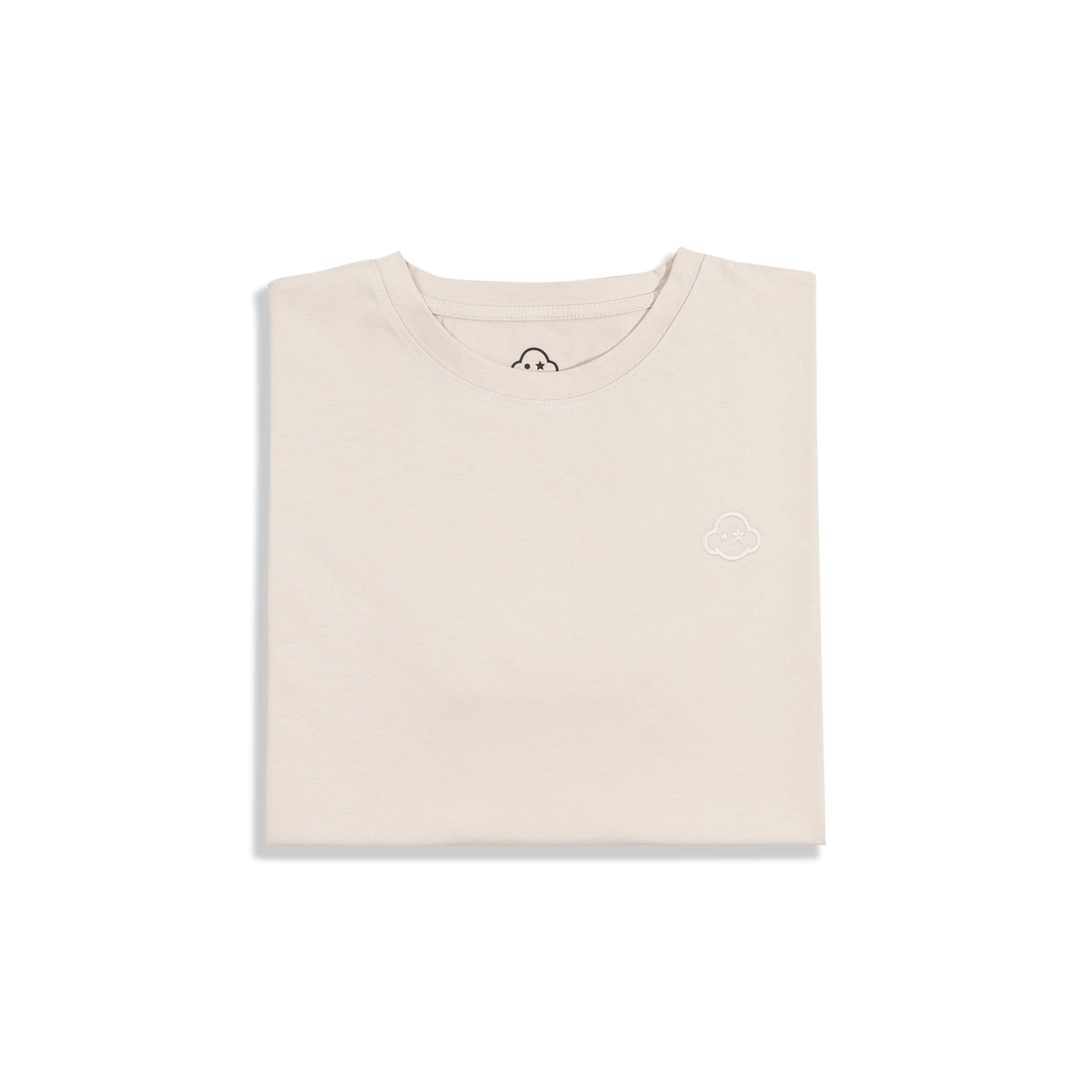 soft beige cotton relaxed fit t-shirt