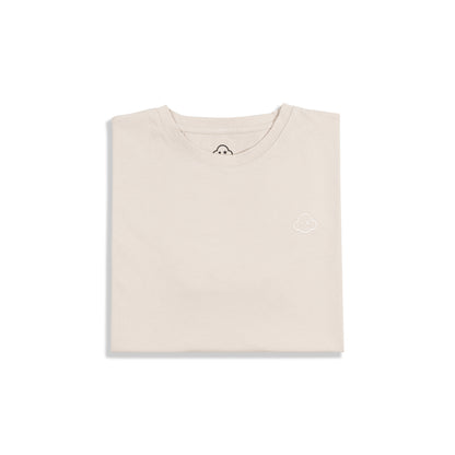 soft beige cotton relaxed fit t-shirt