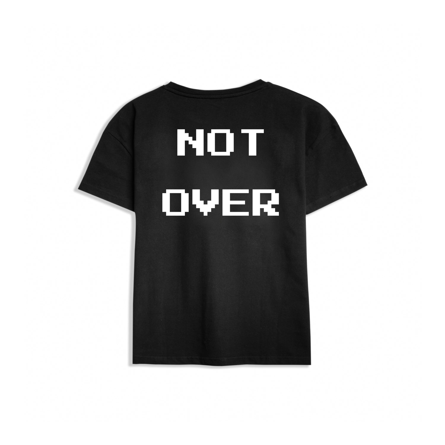 back graphic cotton relaxed fit t-shirt “Not Over”