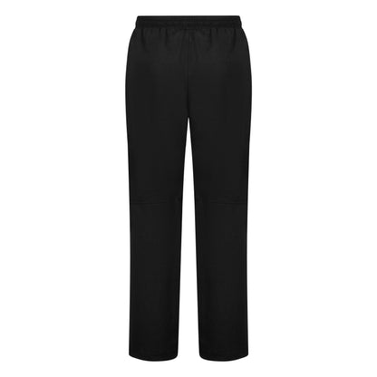 White cotton activewear pants with a small black logo on the left leg, featuring a relaxed fit and drawstring waist. 100% Cotton available in Dubai same day delivery best of summer and winter casual streetwear unisex men and women shorts and t-shirts available in UAE fast delivery and same day delivery available Pants joggers jogger pants