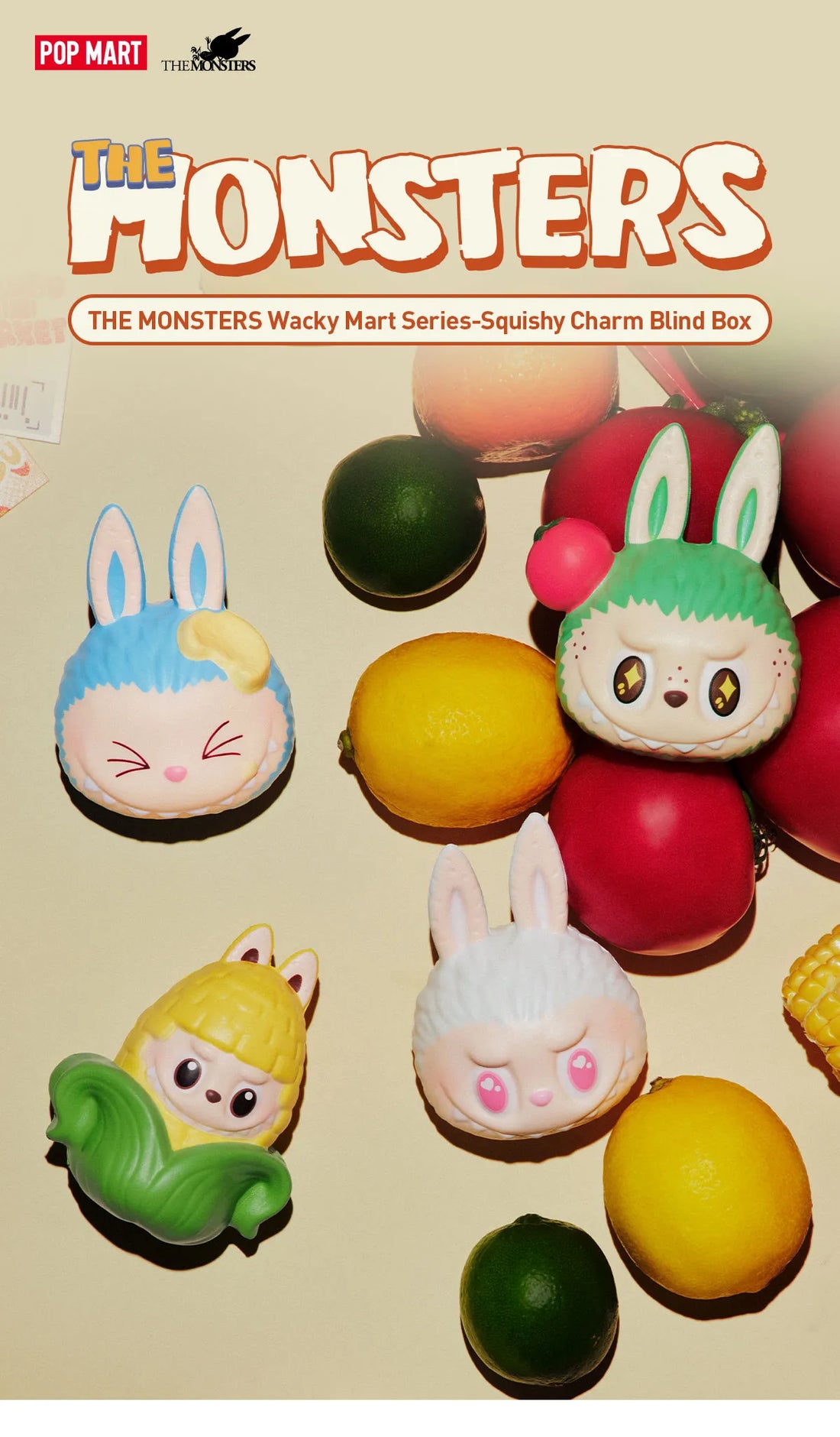 Labubu - Pinch Pendant Blind Box - The Monsters Wacky Mart Series