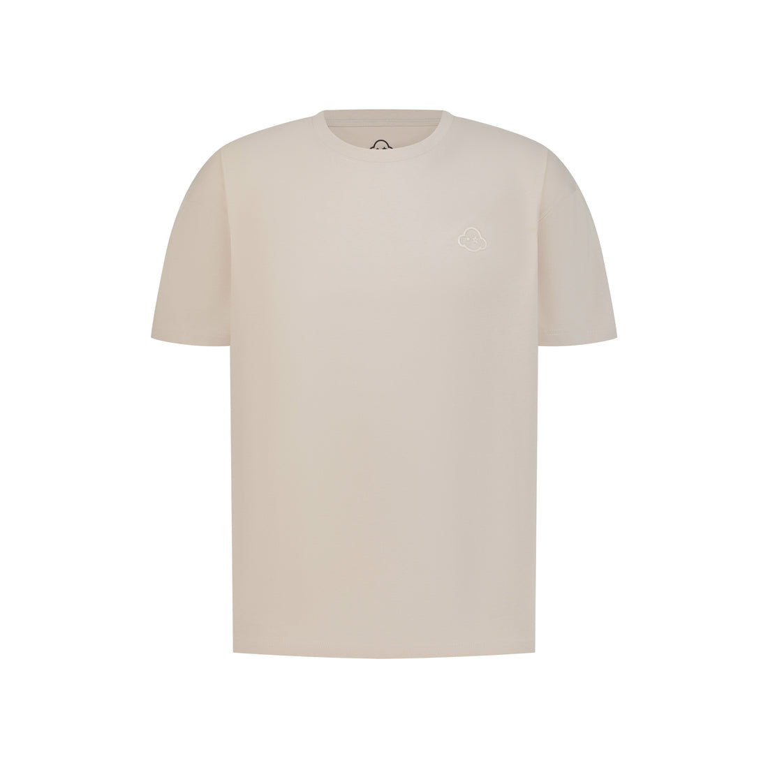 soft beige cotton relaxed fit t-shirt