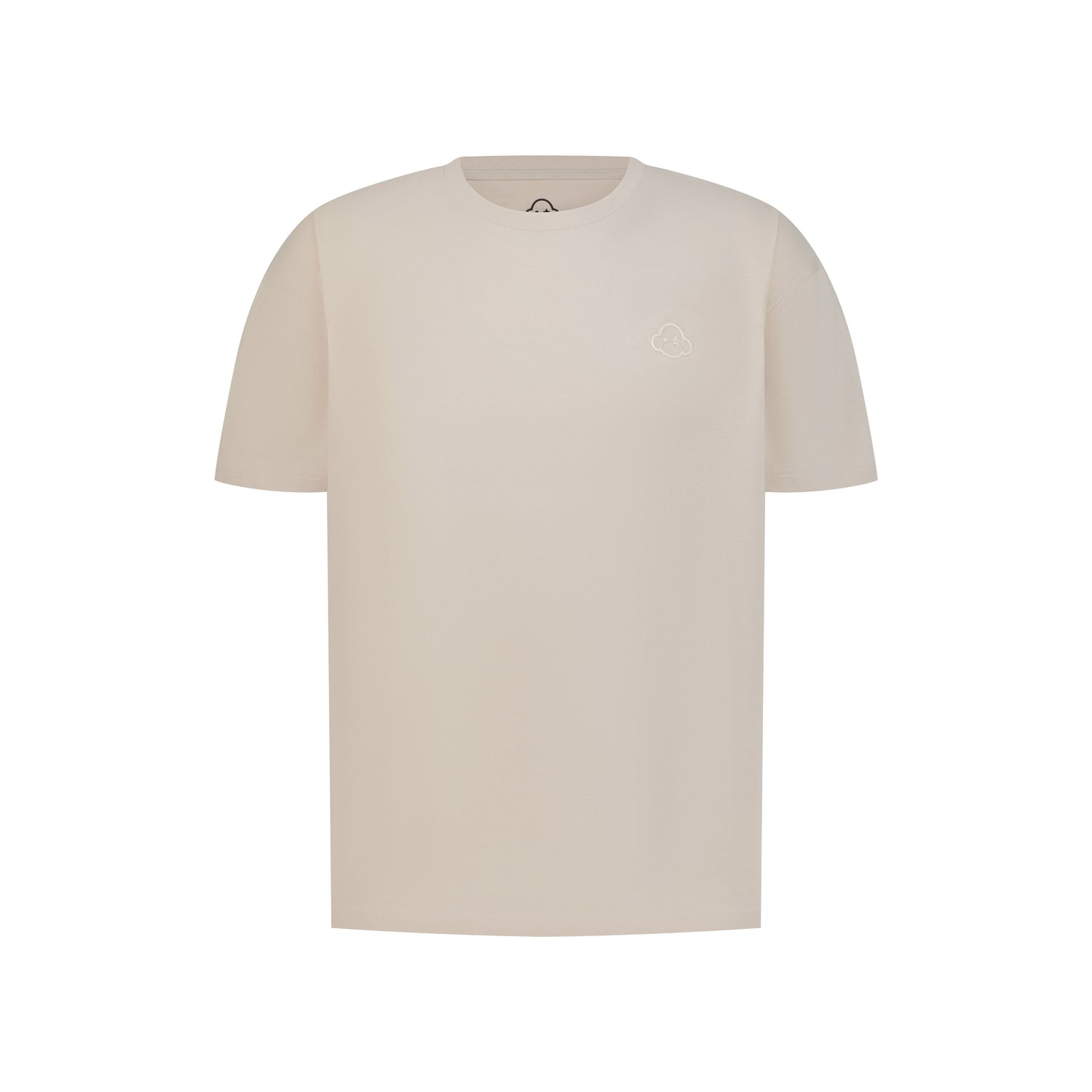 soft beige cotton relaxed fit t-shirt