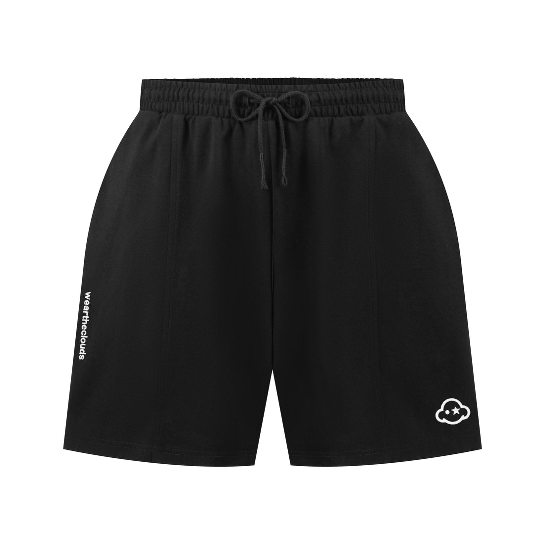 pitch black cotton loungewear shorts