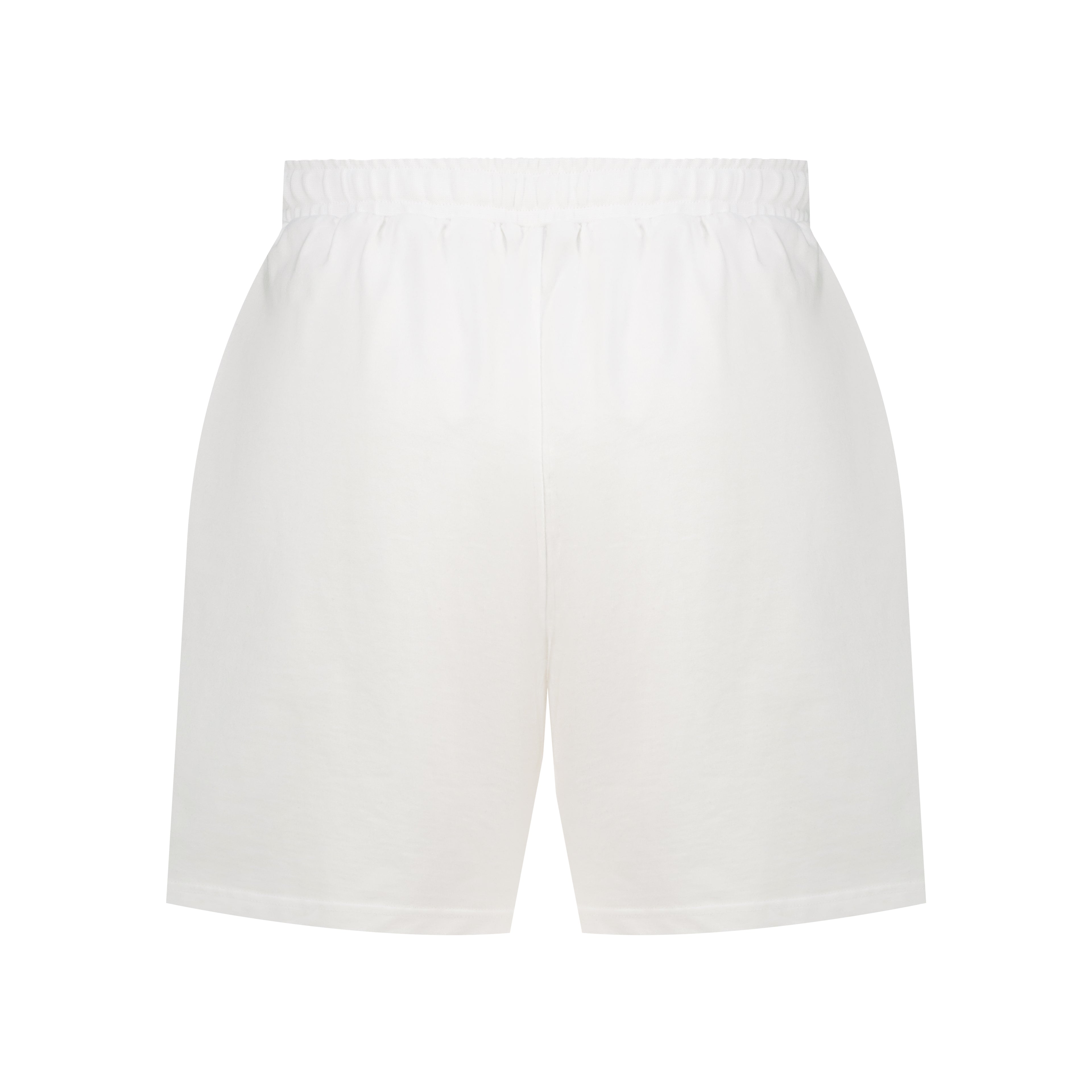 white limited edition cotton activewear shorts