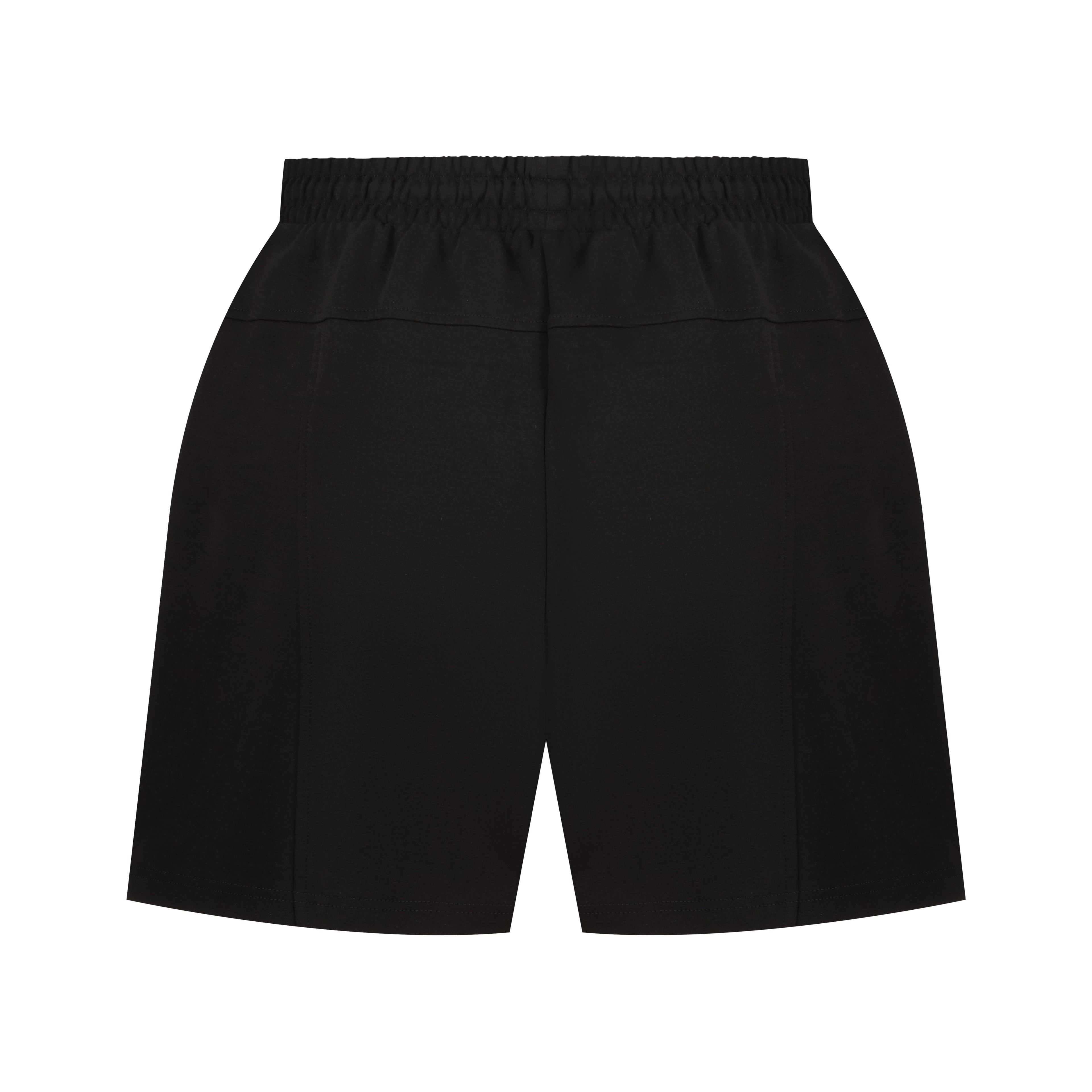 pitch black cotton loungewear shorts