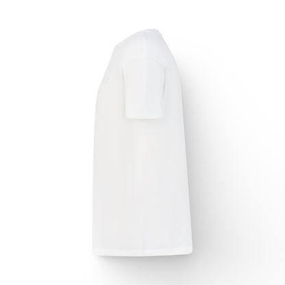 White off-shoulder top on a white background 100% Cotton available in Dubai same day delivery best of summer and winter casual streetwear unisex men and women